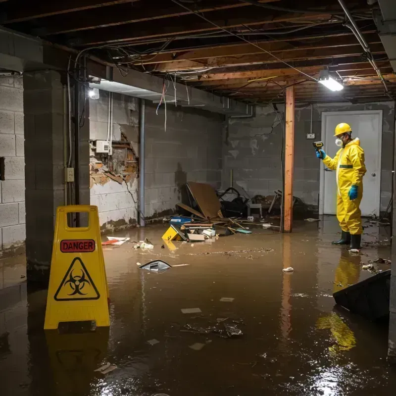 Flooded Basement Electrical Hazard in Kalkaska County, MI Property